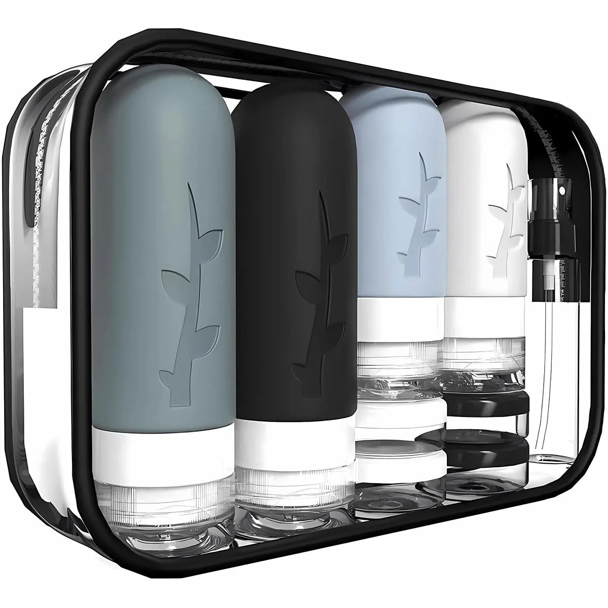 17pcs Leakproof Travel Bottles Set, Silicone Toiletry Containers for Shampoo, Lotion, Soap, Etc