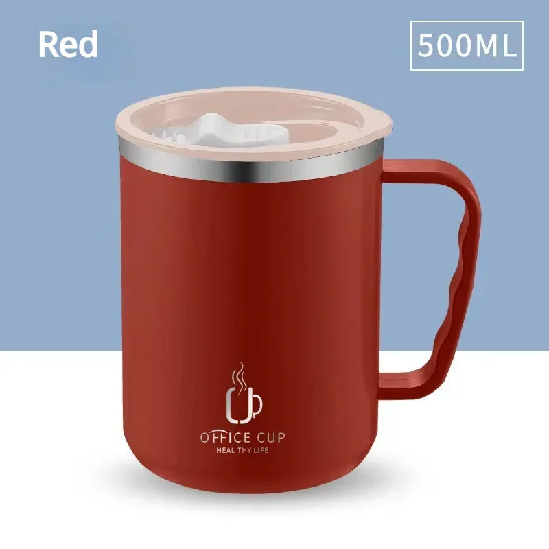 Coffee Cup with Stainless Steel Handle 500ml