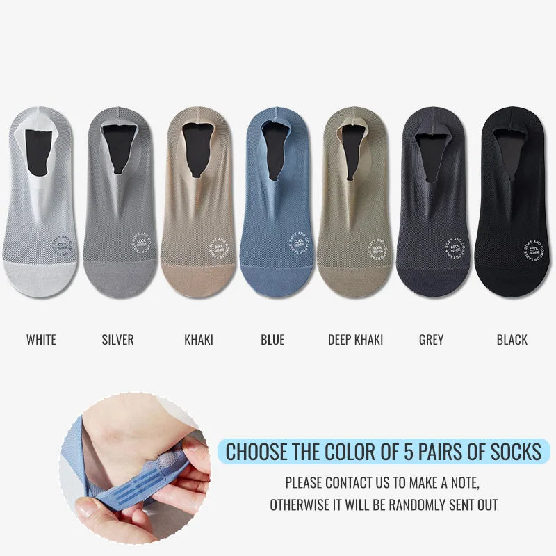 Invisible Breathable Sock For Men - 5pcs