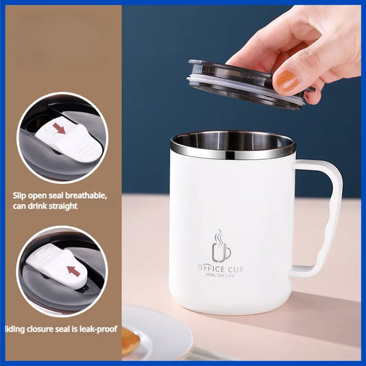 Coffee Cup with Stainless Steel Handle 500ml