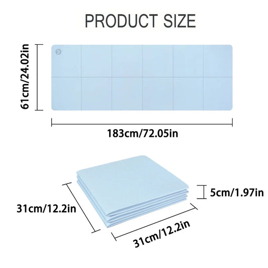 Foldable Non-slip Yoga Mat -Suitable for Travel , Eco-friendly, Lightweight