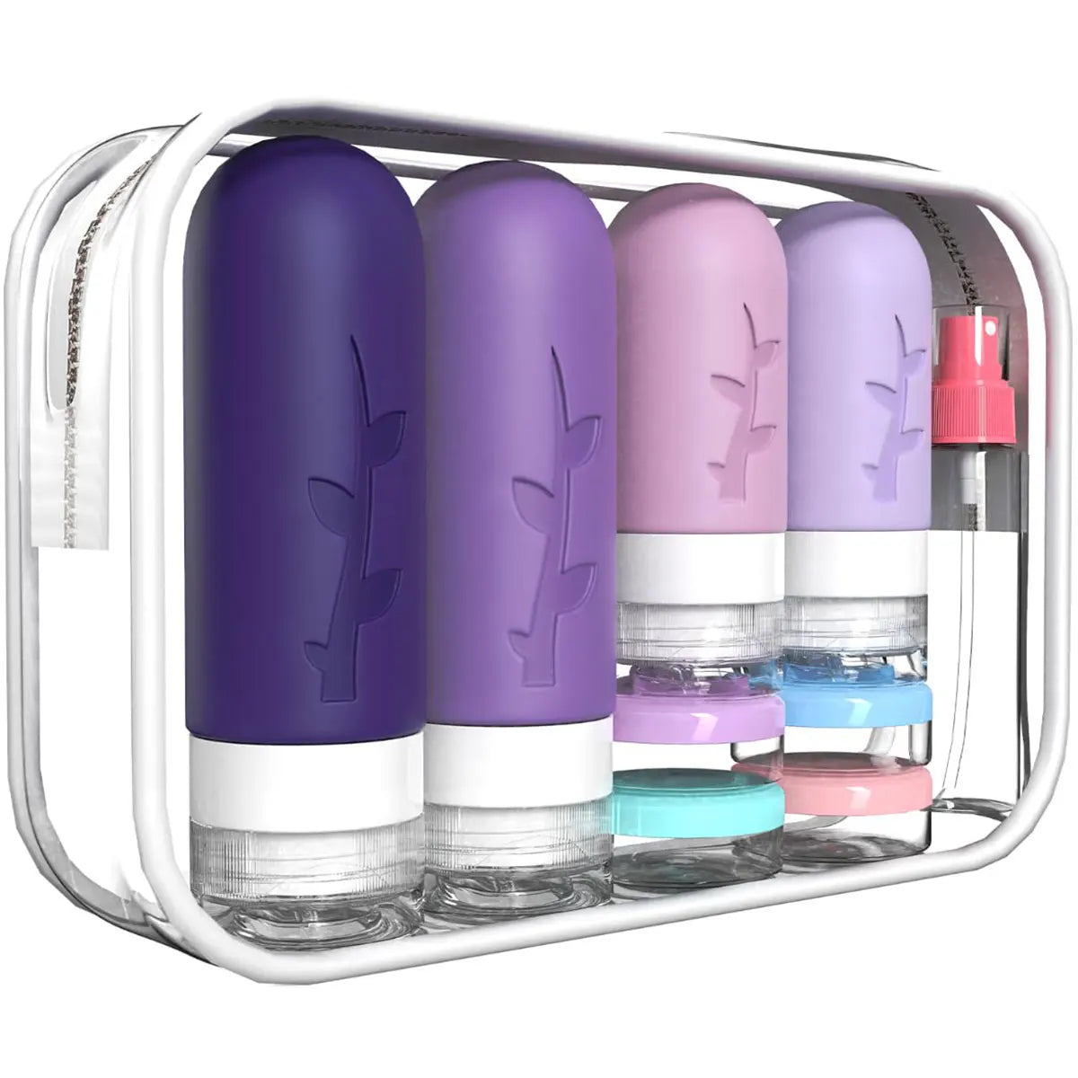 17pcs Leakproof Travel Bottles Set, Silicone Toiletry Containers for Shampoo, Lotion, Soap, Etc