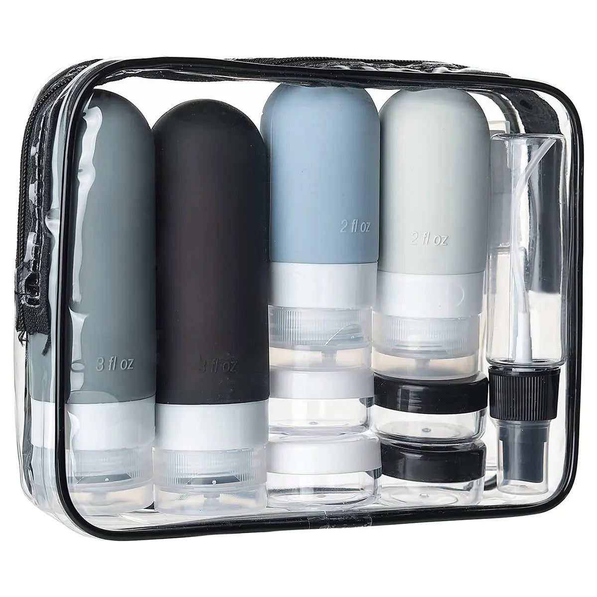 17pcs Leakproof Travel Bottles Set, Silicone Toiletry Containers for Shampoo, Lotion, Soap, Etc