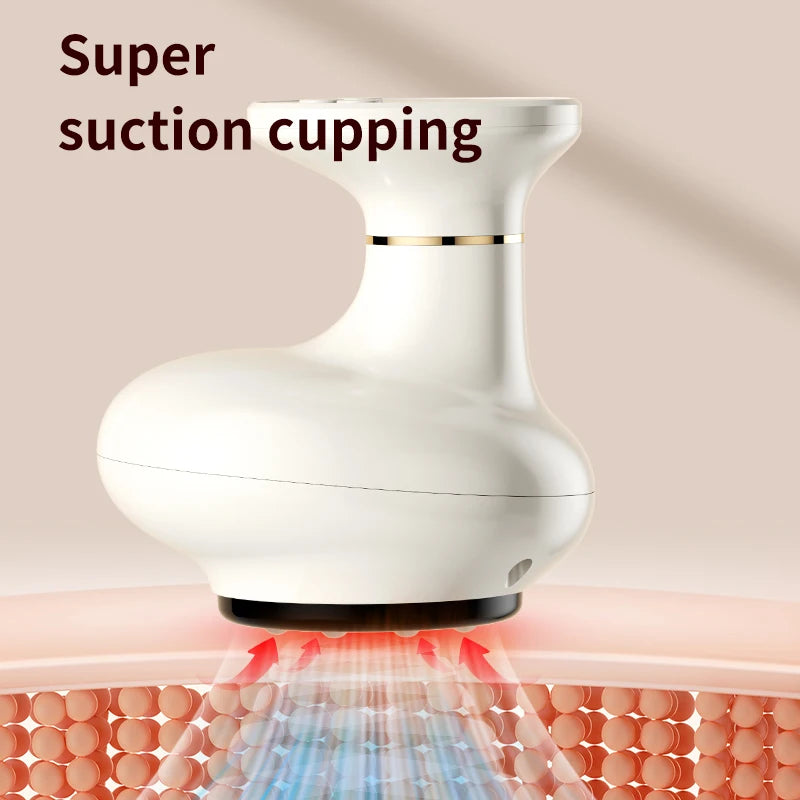 Electric Meridian Brush - Body Massager EMS Microcurrent Scraping Vacuum Suction Cup - IR Heating Fat Burner Slimming