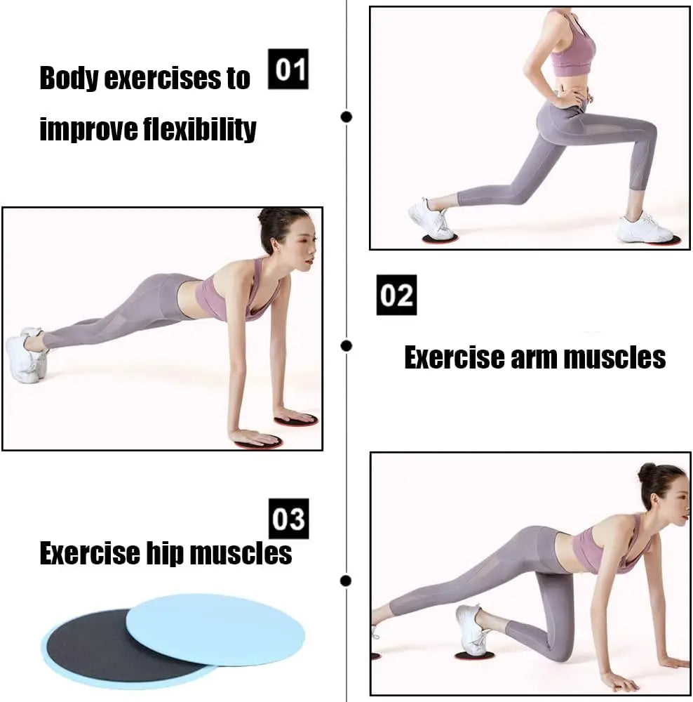 2pcs Solid Color Yoga Sliding Pads,