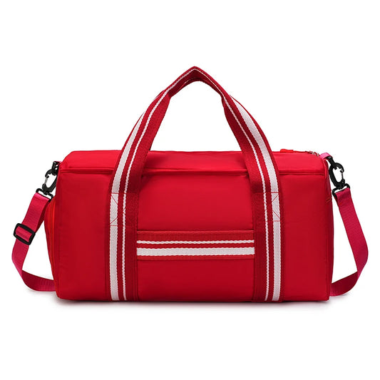 Spacious Gym Bag & dedicated wet/dry area, with shoebox area.