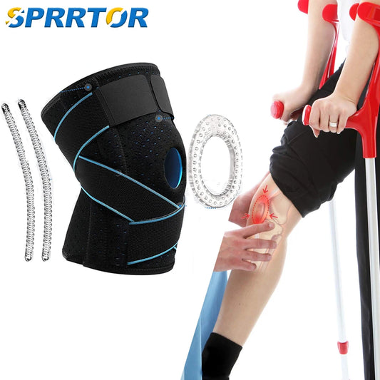 Knee Brace with Side Stabilizers for Meniscus.  Injury Recovery Adjustable Knee Support