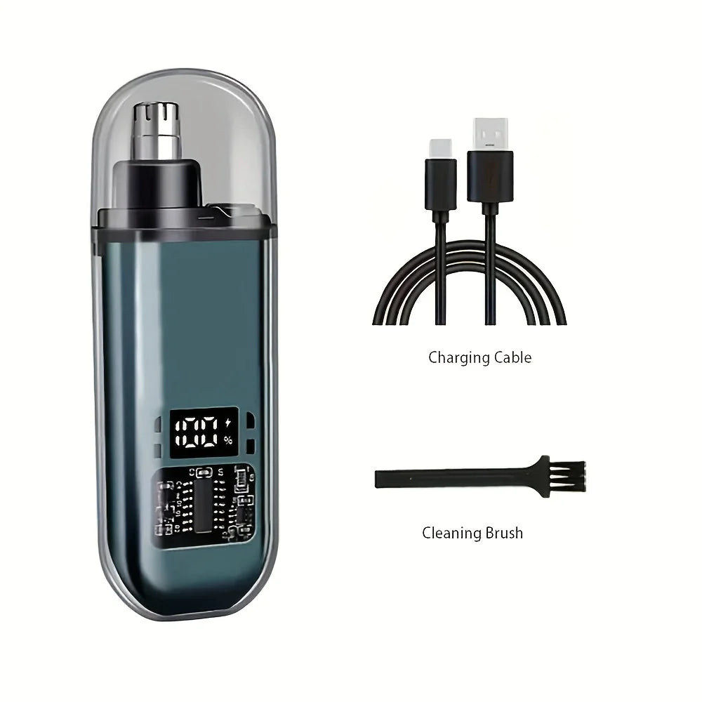 Portable Electric Nose & Ear Hair Trimmer,  USB chargeable.