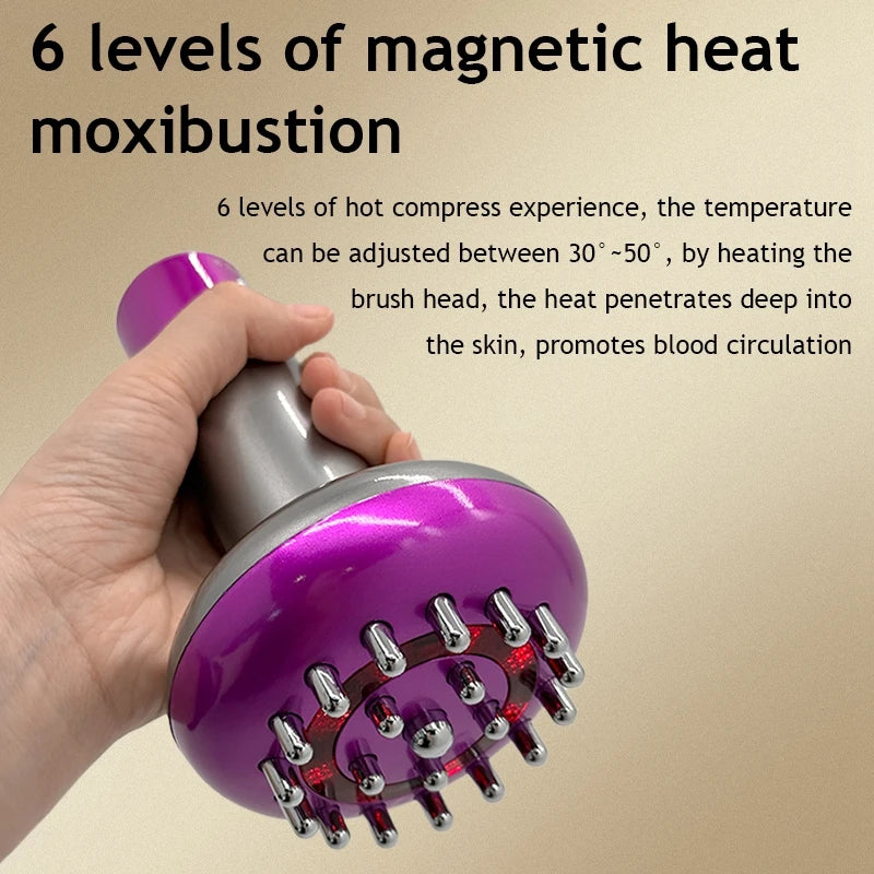 Smart Meridian Electric Brush - Microcurrent Heating Rechargeable Body Massagers