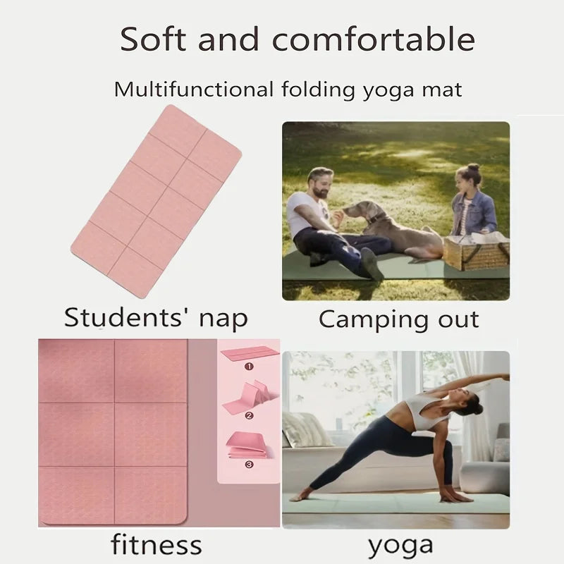 Foldable Non-slip Yoga Mat -Suitable for Travel , Eco-friendly, Lightweight