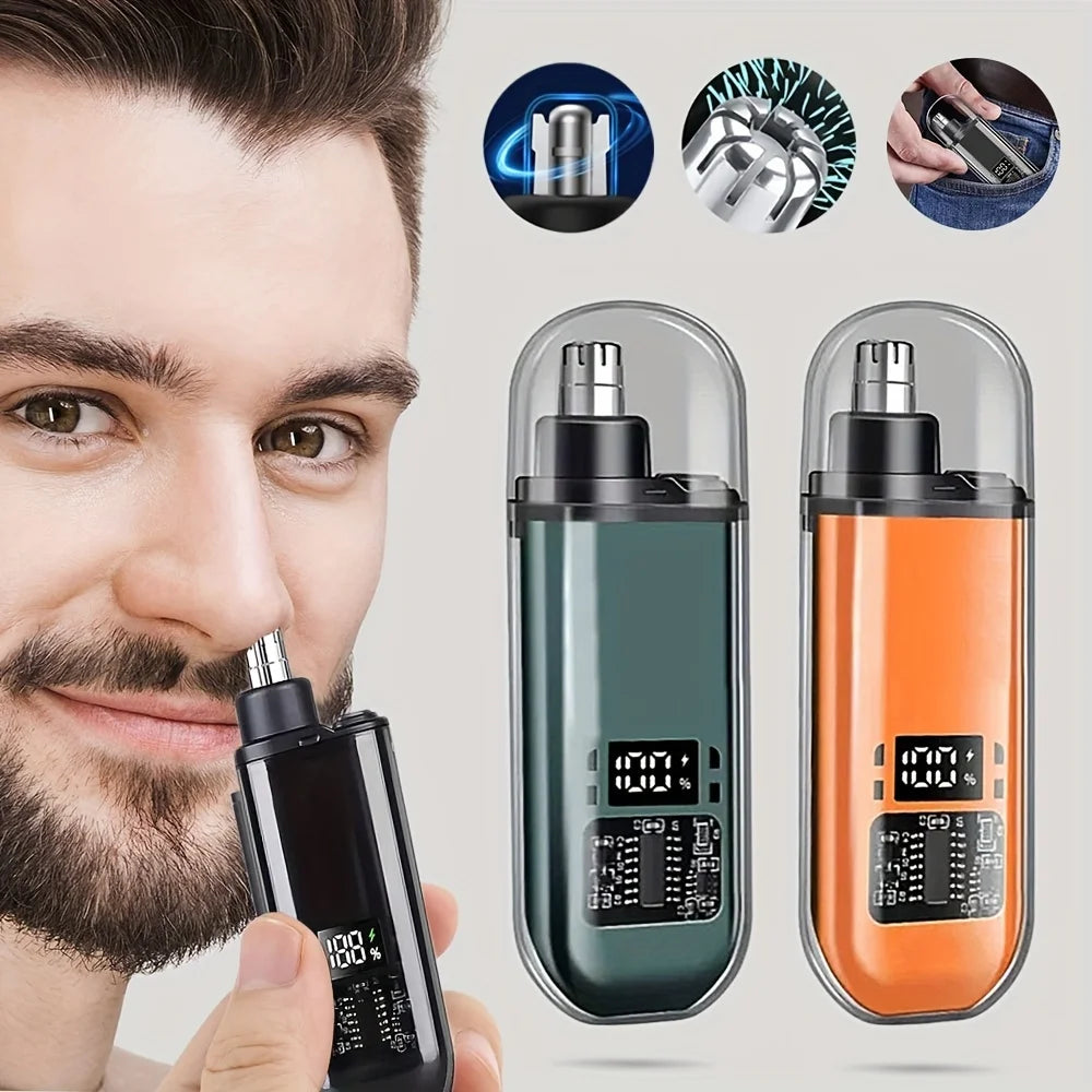 Portable Electric Nose & Ear Hair Trimmer,  USB chargeable.