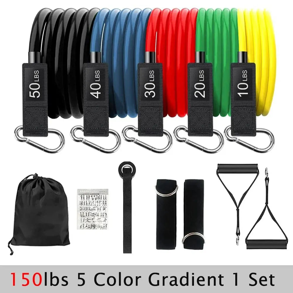Strength Training Equipment. Resistance Bands, Set Tension Pull Rope for Men & Women, Workout Exercise Bands for Fitness,