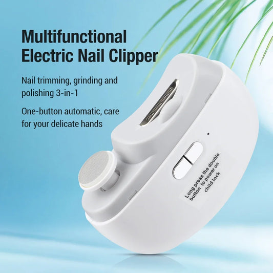 Automatic Electric Nail Clipper & Trimmer With USB Charging