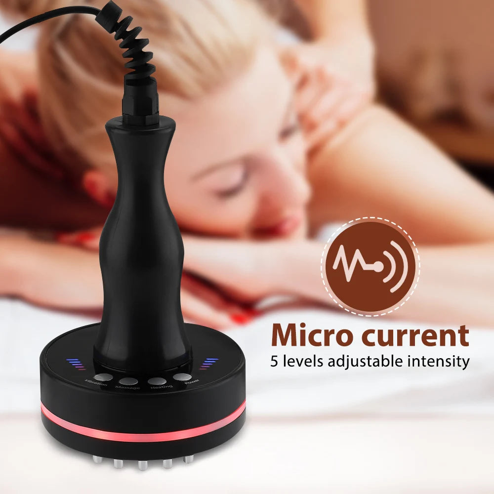 Electric Meridian Brush  Massager - Microcurrent Hot Compress - Scraping Lymphatic Drainage - Machine Fat Burner