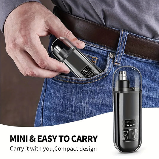 Portable Electric Nose & Ear Hair Trimmer,  USB chargeable.
