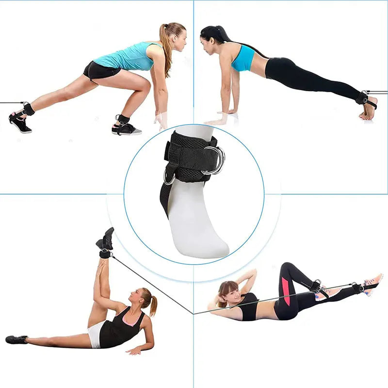 1 Pc Leg Strength Trainer. Foot Ring Buckle Ankle Strap. Stretch Resistance Band.