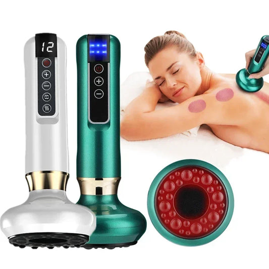 Tricolor Electric Massager - Anti Cellulite Suction Cup - Beauty & Health Scraping - Infrared Heat - Slimming Massage Therapy