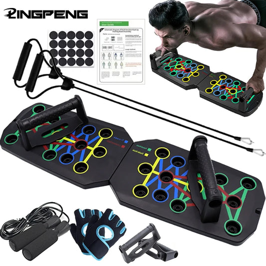 Push-up Board. Set Portable Multifunctional Push-up Bar. Foldable Fitness Equipment For Chest Abdomen Arms/Back Training