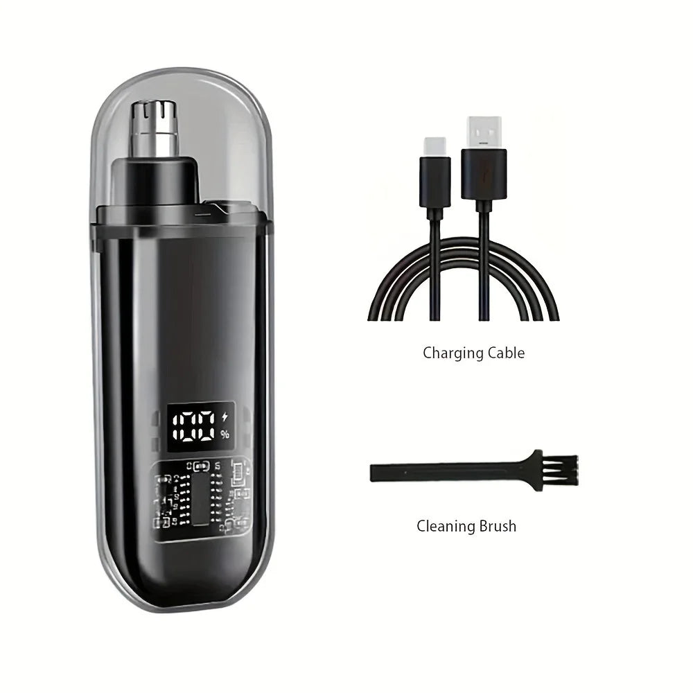 Portable Electric Nose & Ear Hair Trimmer,  USB chargeable.