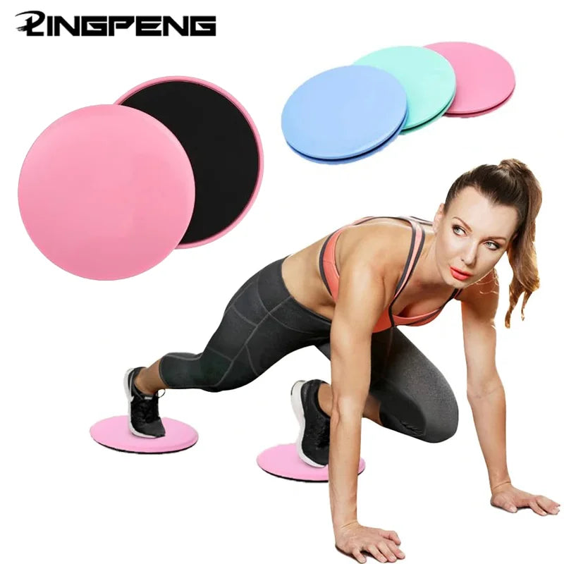 2pcs Solid Color Yoga Sliding Pads,