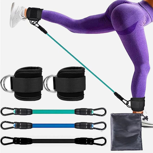 Ankle Strap Resistance Bands For Leg Strength & Exercise